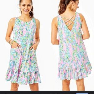 Lilly Pulitzer Pink and Blue Floral Dress